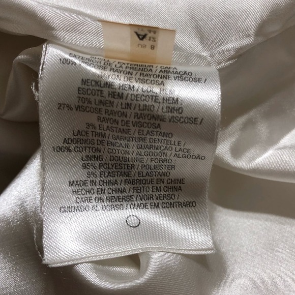 Elie Tahari Womens Dress 8 Sleeveless Black Lace Trim - Picture 5 of 6